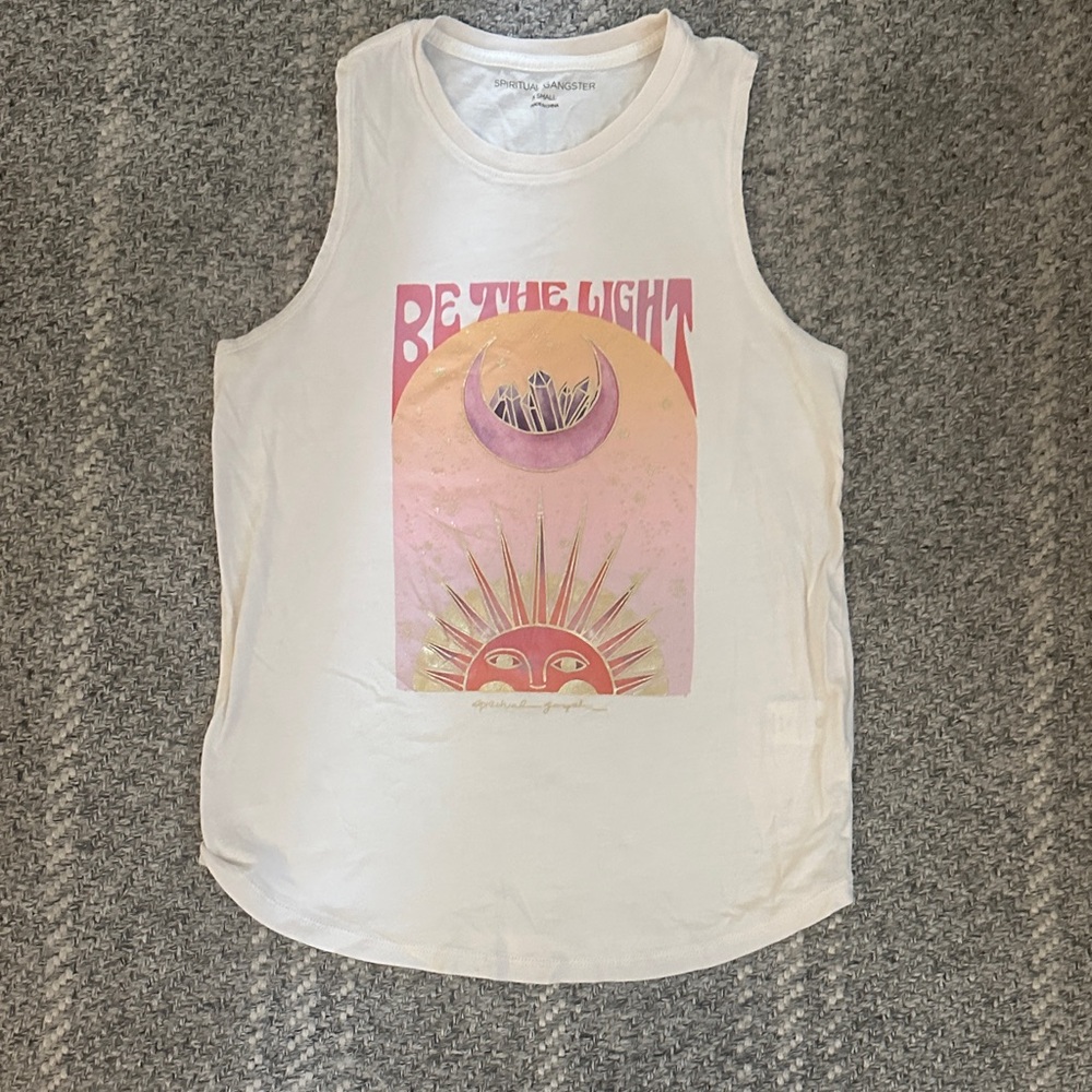 Spiritual Gangster Cream Tank Top